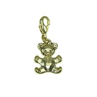 Breloque charm ours en peluche doré SC Crystal