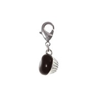 Charm gateau noir SC Crystal plaqué argent 3 microns