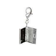 Charm ordinateur portable SC Crystal plaqué argent 3 microns