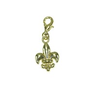 Breloque charm fleur de lys dorée SC Crystal