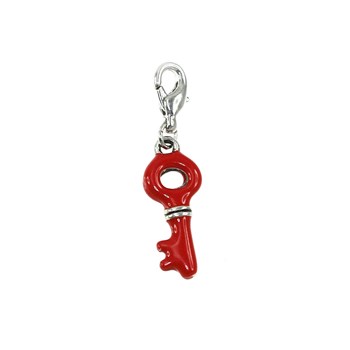 Breloque charm clé rouge SC Crystal