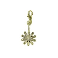 Breloque charm fleur dorée SC Crystal