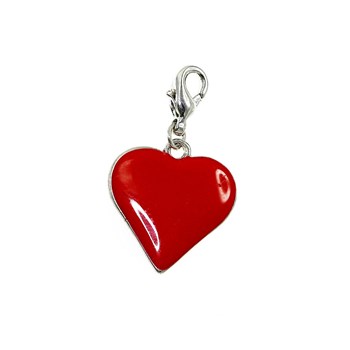 Breloque charm coeur rouge SC Crystal