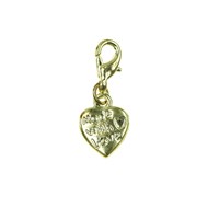 Breloque charm coeur doré  made with love  SC Crystal