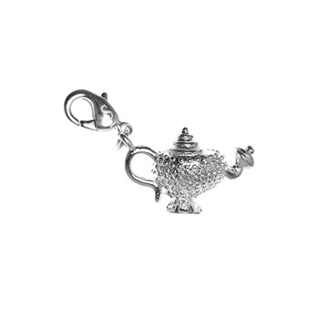 SC Kristallen olielamp charm, verzilverd 3 micron