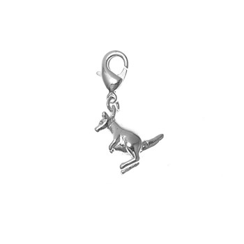 3 micron verzilverd SC kristal kangoeroe charm