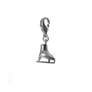 Charm patin à glace SC Crystal plaqué argent 3 microns