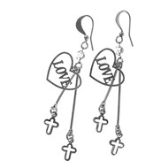 Boucles d'oreilles croix