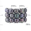 Bague Triple élastiquée Perles d'Eau Douce Noires 3-4 mm - Argent 925 - vue V3