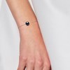 Bracelet Perle de Culture d'Eau Douce 8-9 mm Noires Chaîne Vénitienne Or Blanc - vue V2