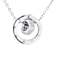 Collier COEUR ET ROND - Oxydes de zirconium - Argent 925