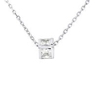 Collier TONNEAU - Oxydes de zirconium - Argent 925