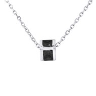 Collier TONNEAU - Oxydes de zirconium - Argent 925