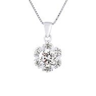 Pendentif FLEUR - Oxyde de zirconium - Argent 925