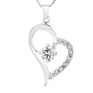 Pendentif COEUR - Oxyde de zirconium - Argent 925