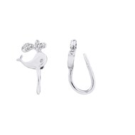 Boucles d'Oreilles clip BALEINE - Argent 925