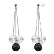 Boucles d'oreilles argentées SC Crystal ornées de cristaux Swarovski