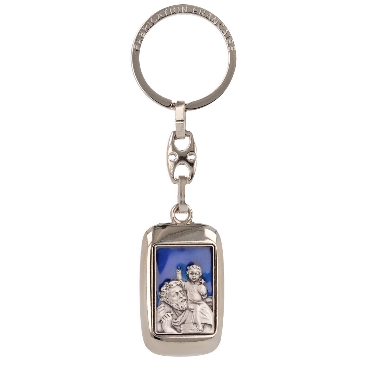 PORTE CLES SAINT CHRISTOPHE METAL 30MM