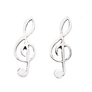 Boucle d'oreille clé en argent 925/1000