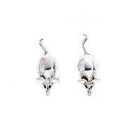 Boucle d'oreille souris en argent 925/1000