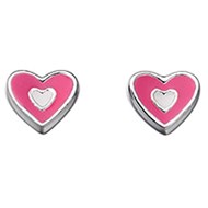 Boucle d'oreille coeur en argent 925/1000