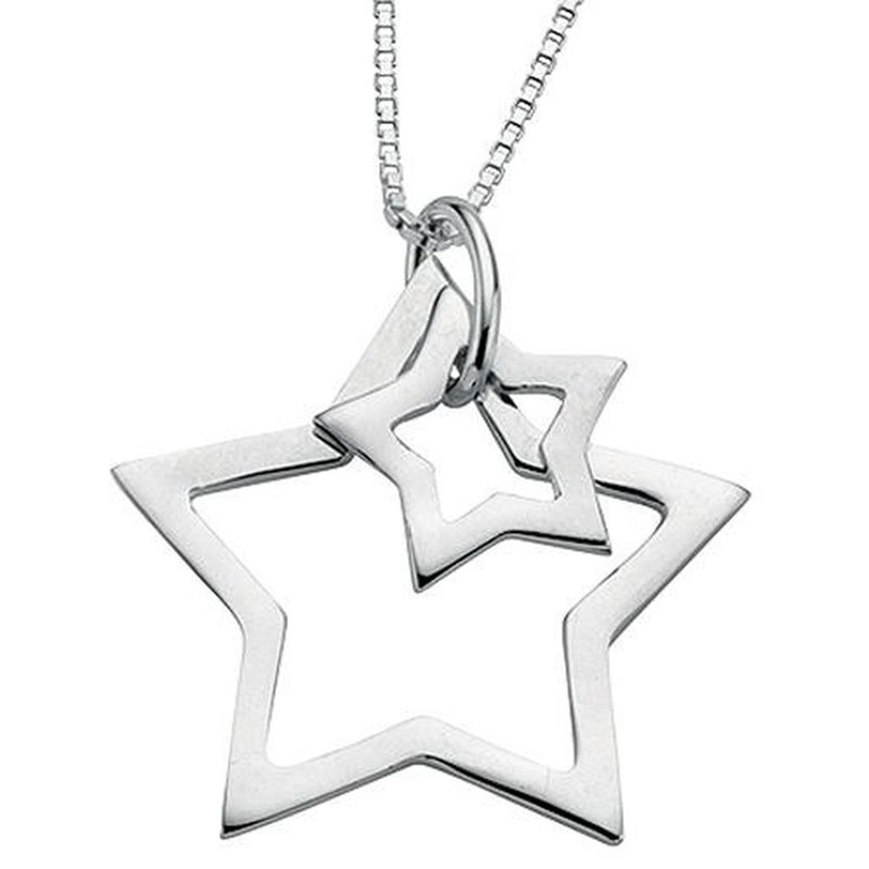 Collier étoile et sa Chaine de 51 cm en argent 925/1000