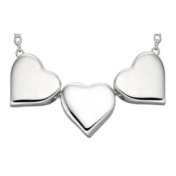 Heart necklace with 51 cm chain in silver 925/1000