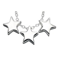 Collier étoiles et sa Chaine de 51 cm en argent 925/1000