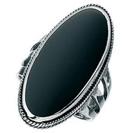 Bague onyx en argent 925/1000