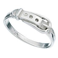 Bague ceinture en argent 925/1000