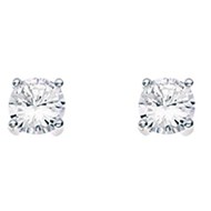 Boucle d'oreille zirconia en argent 925/1000