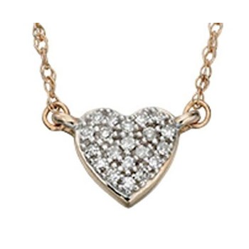 Collier diamant -  Chaine en Or 375 de 41cm - Pendentif en Or 375/1000 carats