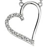 Collier coeur diamant -  Chaine en Or 375 de 41cm - Pendentif en Or 375/1000 carats - vue V1