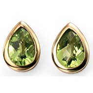 Boucle d'oreille péridot en Or 375/1000