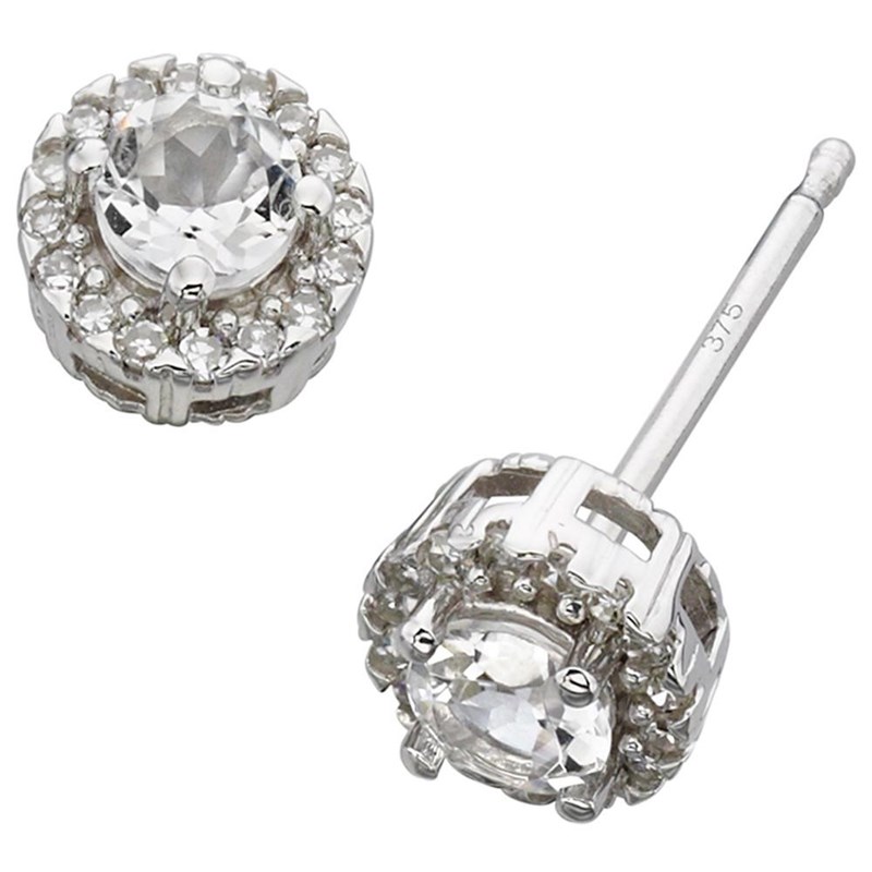 Boucle d'oreille diamant en Or blanc 375/1000
