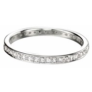 Bague anneau zirconium en argent 925/1000