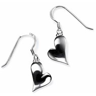 Boucle d'oreille coeur en argent 925/1000