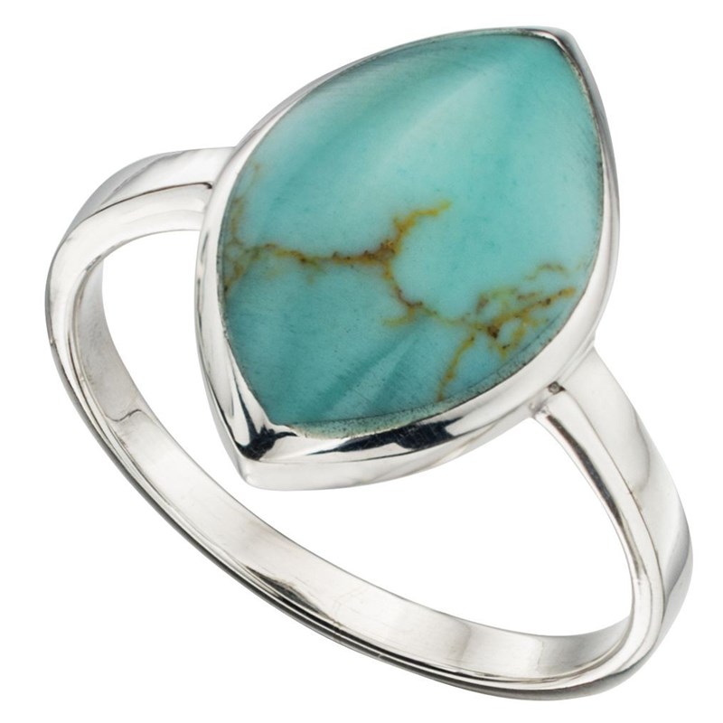 Bague turquoise en argent 925/1000