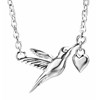 Collier colibri en argent 925/1000 - vue V1