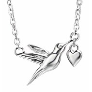 Collier colibri en argent 925/1000