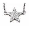 Collier étoile zirconia et sa Chaine de 51 cm en argent 925/1000 - vue V1