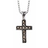 Collier croix marcassite et sa Chaine de 51 cm en argent 925/1000 - vue V1