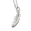 Collier plume et sa Chaine de 51 cm en argent 925/1000 - vue V1