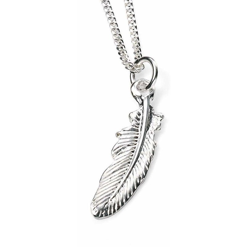 Collier plume et sa Chaine de 51 cm en argent 925/1000