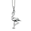 Collier flament rose et sa Chaine de 51 cm en argent 925/1000 - vue V1