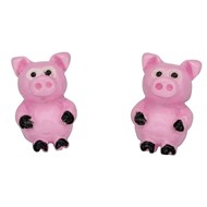 Boucle d'oreille petit cochon en argent 925/1000