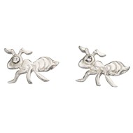 Boucle d'oreille fourmi en argent 925/1000