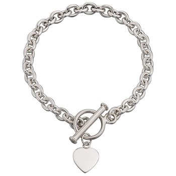Bracelet petit coeur en argent 925/1000