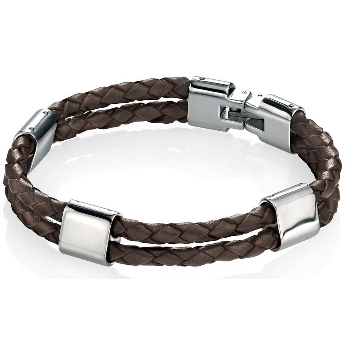 Bracelets cuir en acier inoxydable Homme Bracelet souple MATY