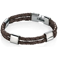 Bracelets cuir en acier inoxydable